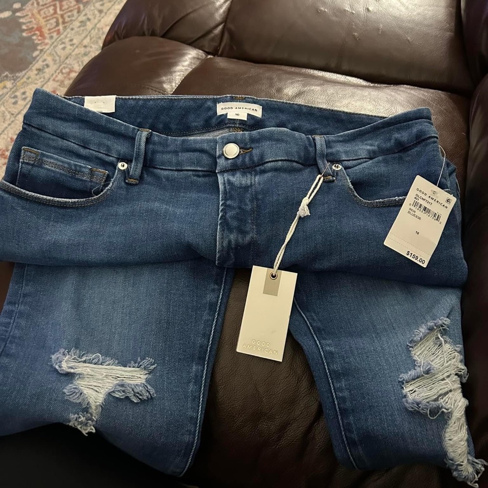 NWT Good American size 16 jeans $50 each   EUC Abercrombie size 18 $25